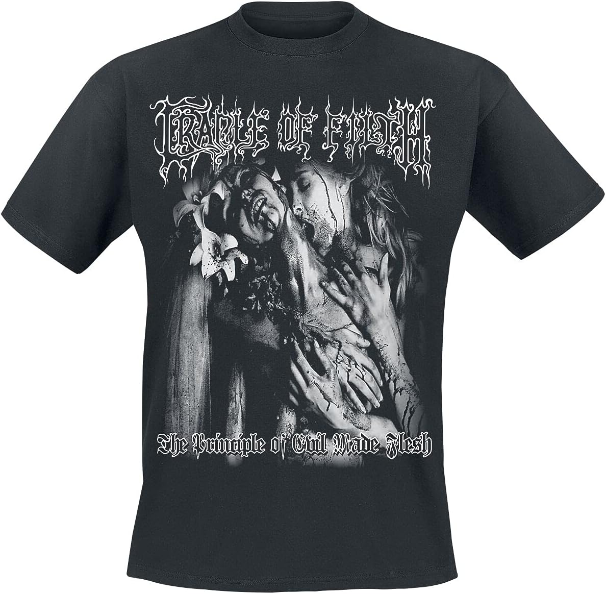 Cradle of Filth T Shirt Dusk and Her Embrace Band Logo New Official Men's Black