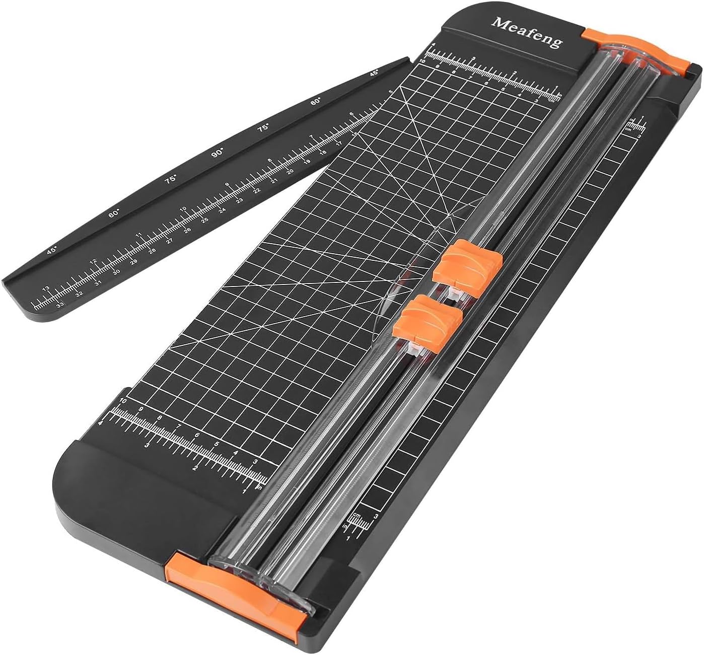 A4 Paper Cutter 12 Inch Craft Paper Trimmer with Automatic Security Safeguard and Side Ruler, Black Photo Cutter Trimmer Guillotine Scrapbooking Tool for Handcraft Project, Label, Greeting Card