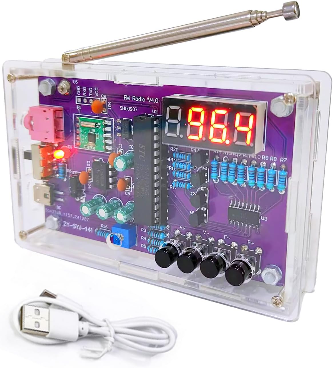 Gikfun FM Radio Kit, Soldering Practice Kit, DIY School Project FM 87-108 MHz with 2 Power Supply Modes, Soldering Learning and Teaching for Beginners, Adults EK1989