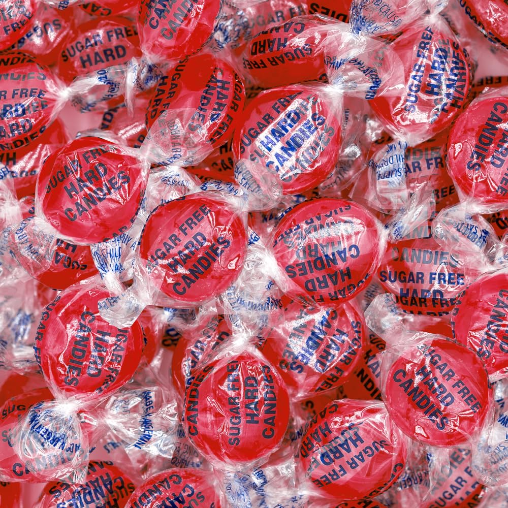 Sugar-Free Cinnamon Discs Hard Candy - 1 Pound Pack (About 80 Count) - Individually Wrapped
