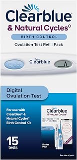 Clearblue & Natural Cycles Birth Control Ovulation Test Refill Pack, 15ct