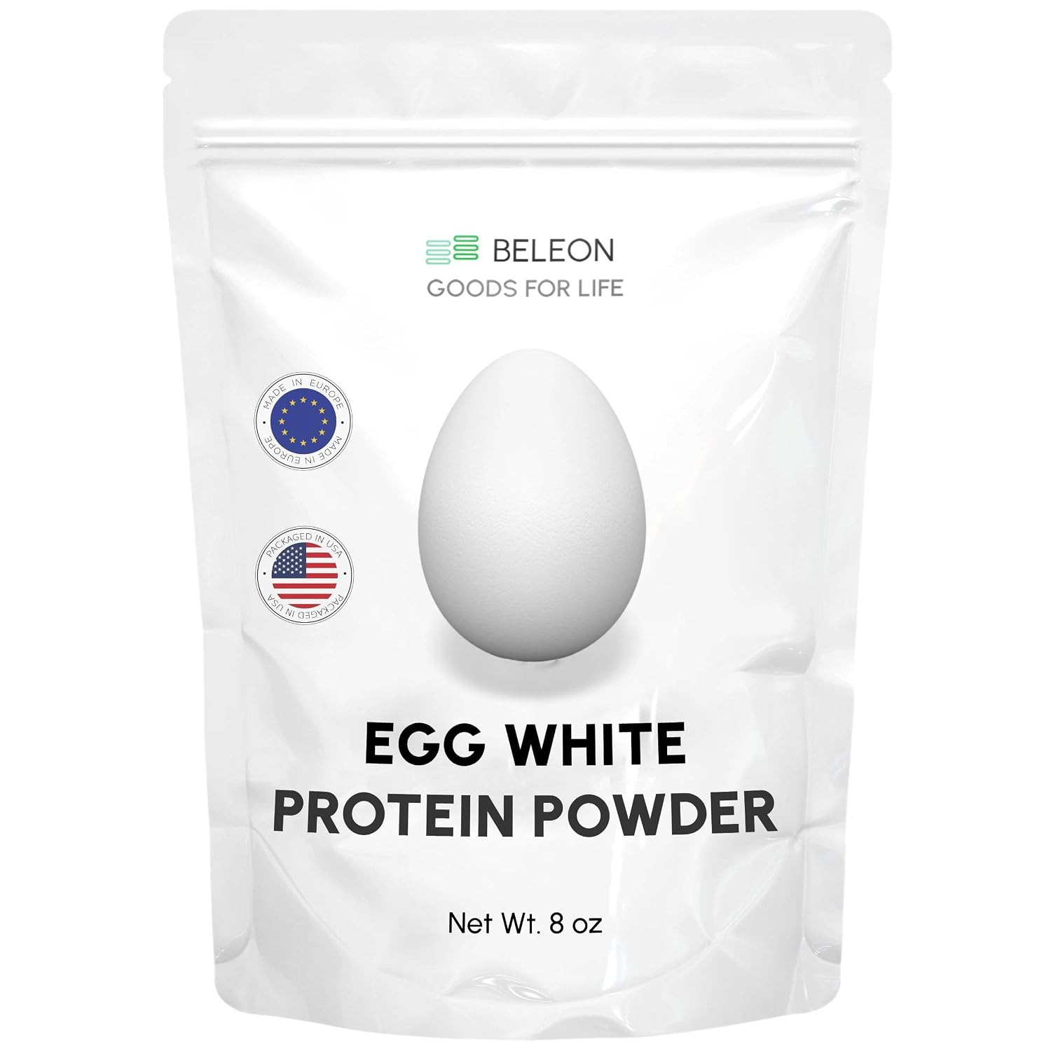 Egg White Protein Powder 8 oz - for Baking, Meringues, Protein Shake, for Cooking Vegetarian, Meat, Fish Products - Made in Europe