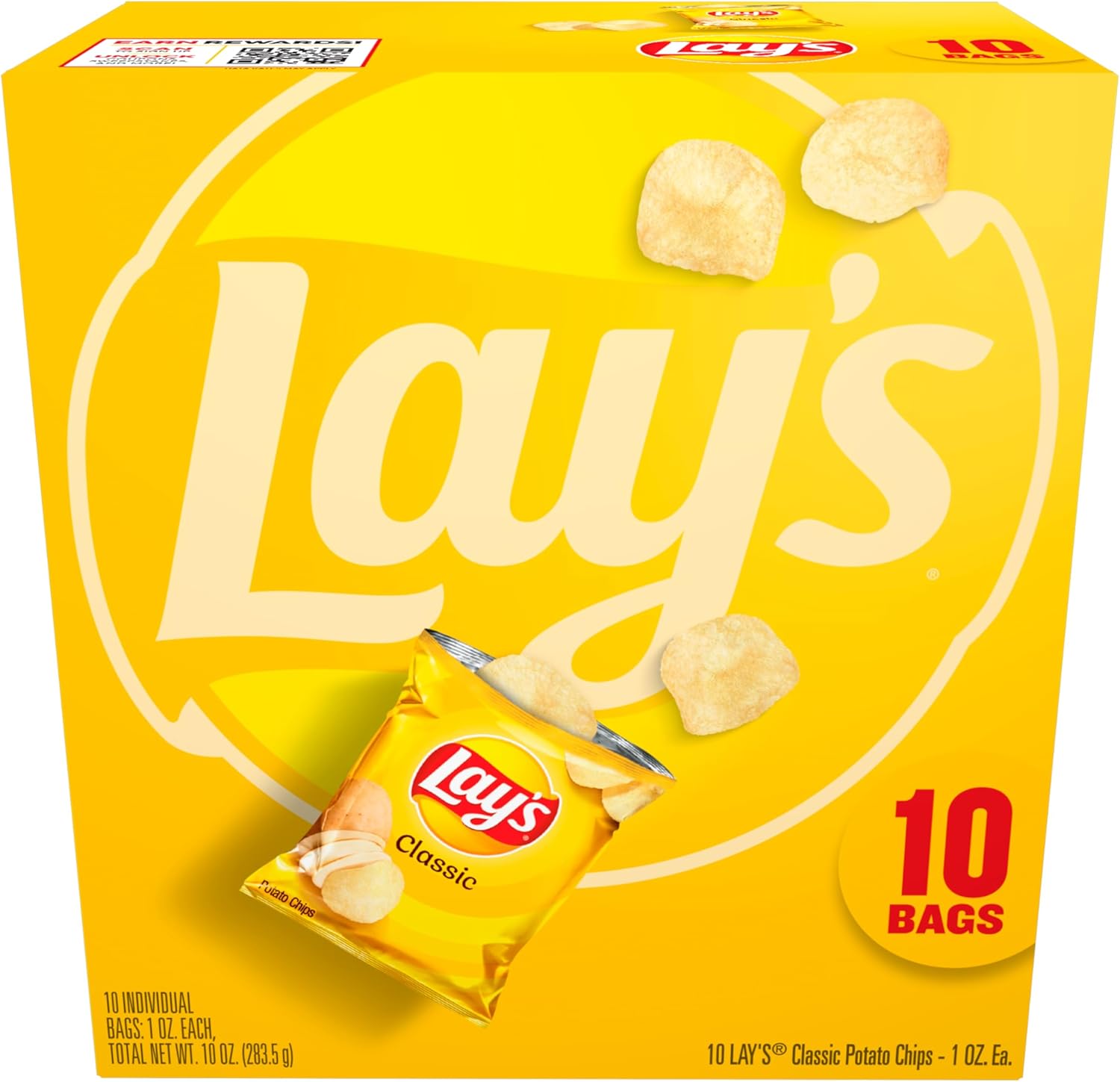 Frito Lay's Classic Potato Chips Bags, 1 Oz, 10 Ct