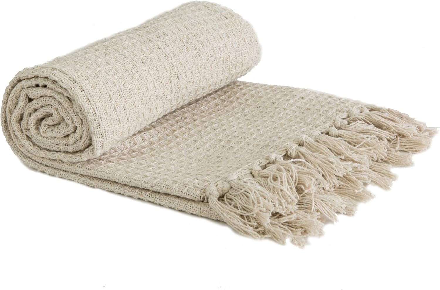 Emma Barclay Honeycomb Throw 50 x 60 Ivory, 100% Cotton, 50x60 (127x152cm), HONE5060IVR