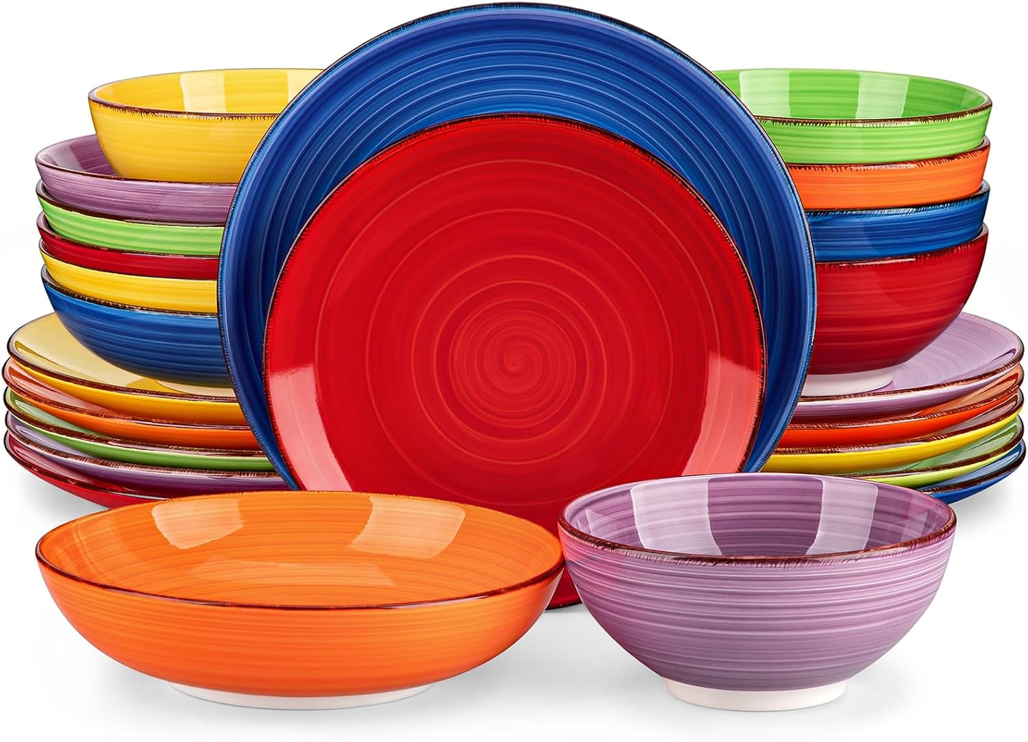 vancasso Bonita 24-pc Dinner Sets for 6 People, Plates and Bowls Set