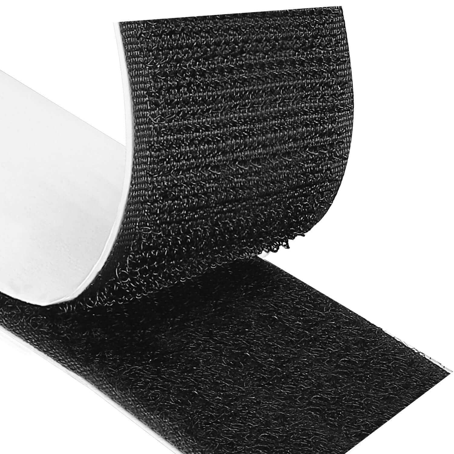 Blooven Hook and Loop Strip Tape 5 Meter Self Adhesive Sticky Back Fastening Tape 50 mm Wide (50 mm x 5 m, Black)