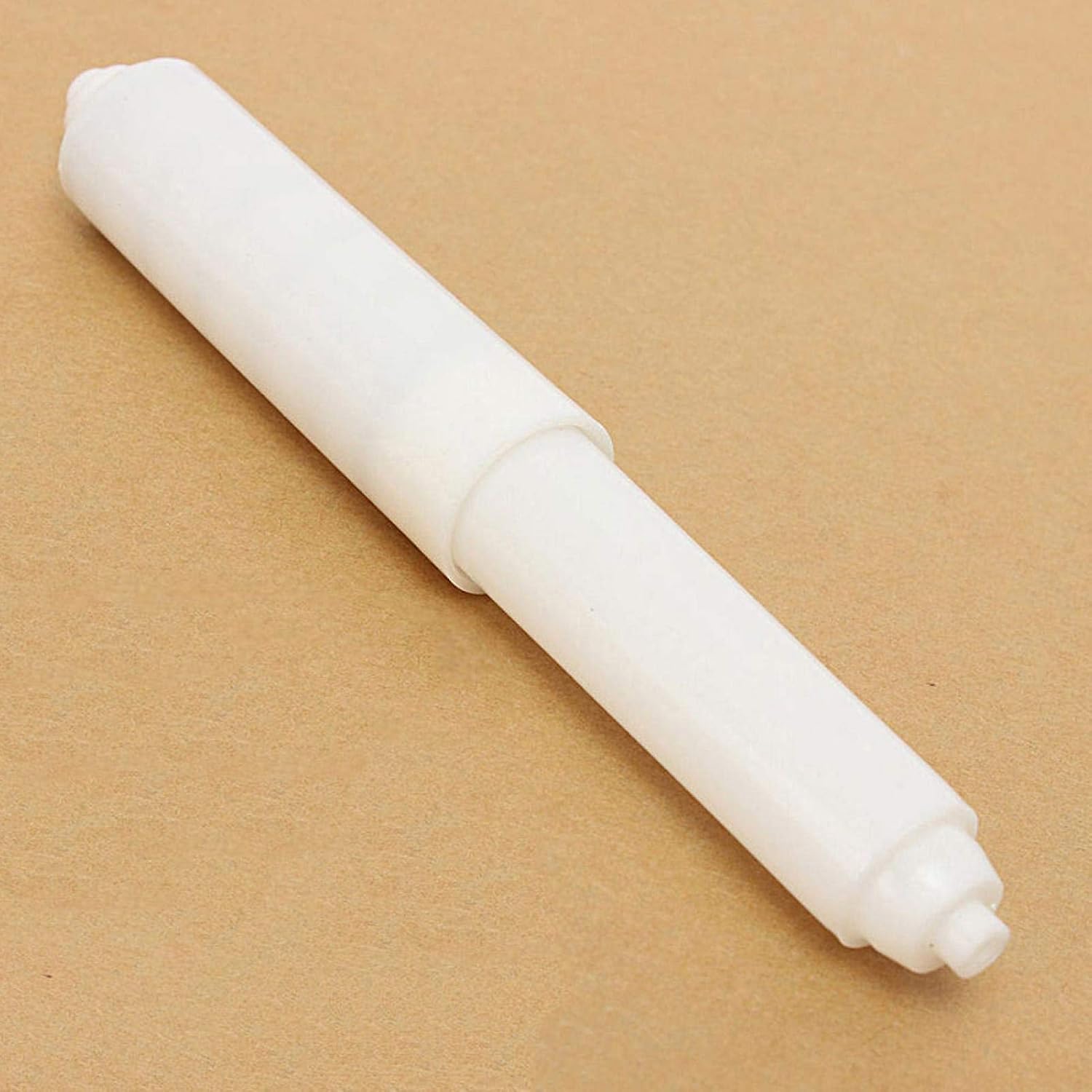 White Toilet Paper Holder Spring Loaded Roller Replacement, Plastic Toilet Tissue Roll Holder Insert in Bathroom Replacement Roller Spring Loaded Spindle(White)