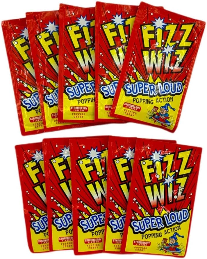 Fizzwiz Strawberry Fizz Wiz Popping Candy 10 sachets