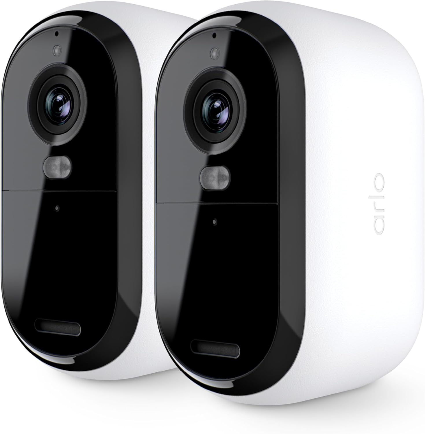 Arlo Essential Security Camera 2K | Outdoor-Indoor | 2nd Gen | Wireless with Spotlight, 2-Way Audio, Color Night Vision, Live Stream, Motion Activation, Real Time Notifications - White, 2 Camera