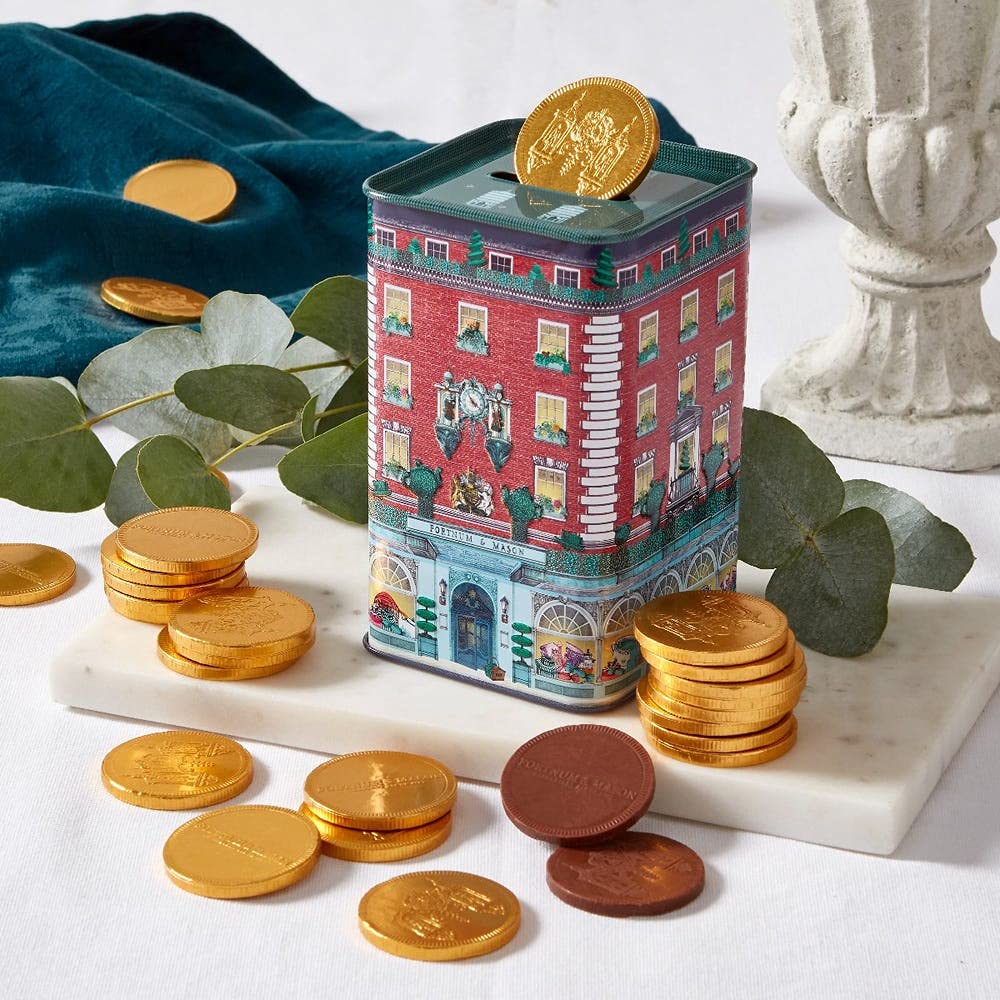 Fortnum & Mason Piccadilly Milk Chocolate Coin Tin, 150g