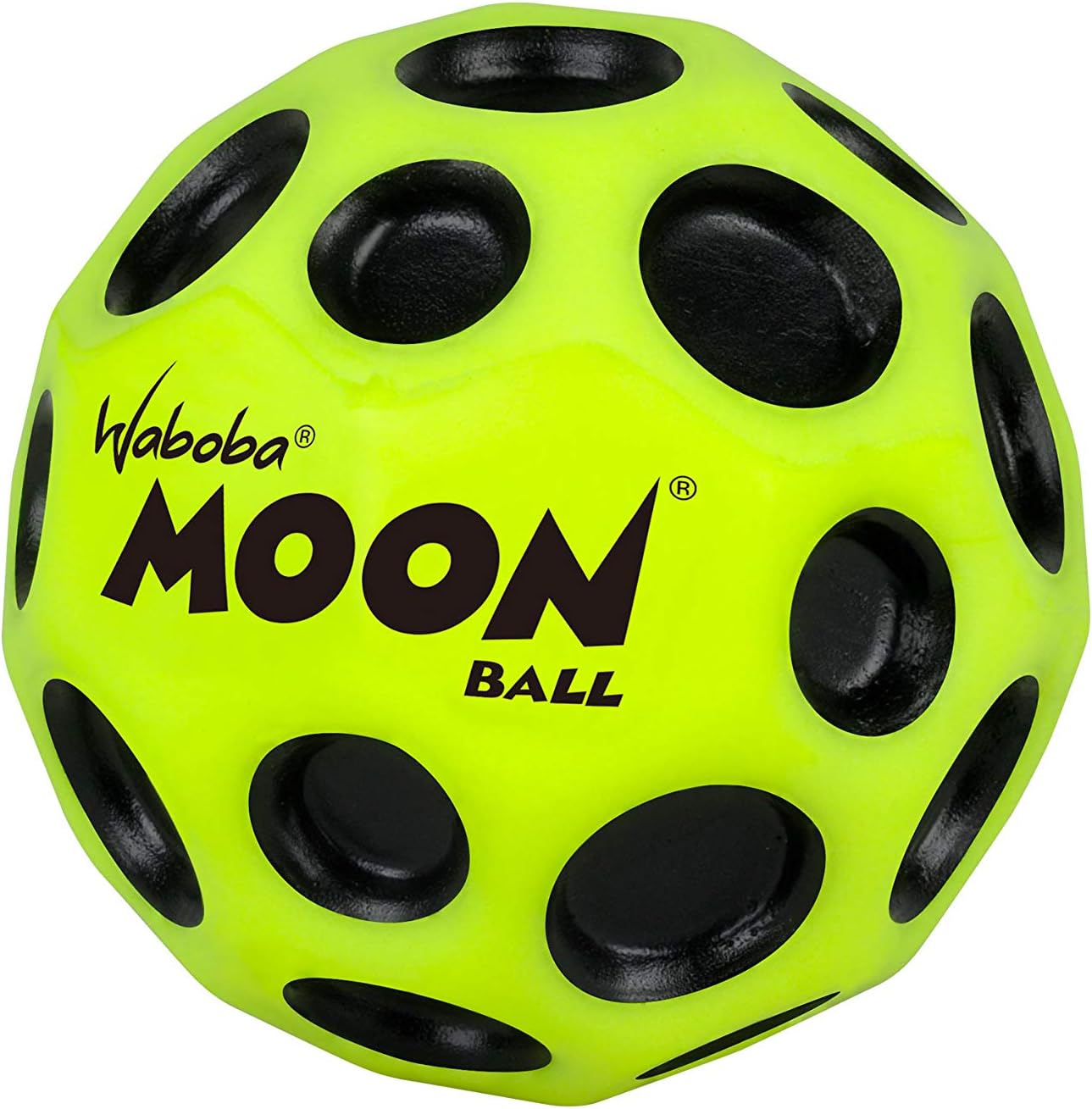 Waboba The Original Moon Ball - Hyper Bouncy Ball - All Ages Extreme Bounce and Fun - Perfect for Active Play and Outdoor Games - Black/Silver