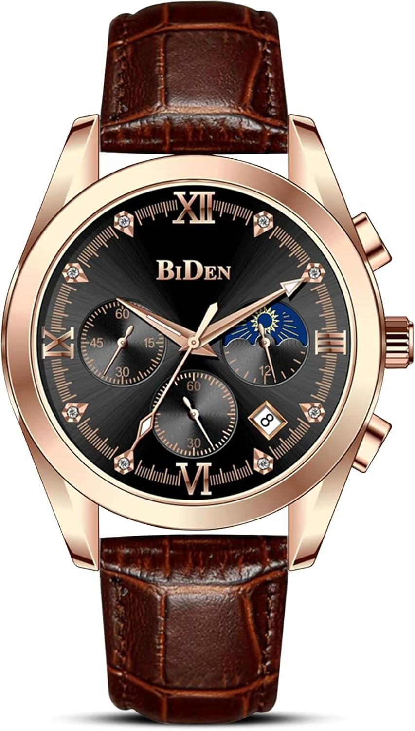HANPOSH Mens Watches Watches for Men Waterproof Analog Quartz Watch Fashion Business Men's Wrist Watch with Date No Chronograph
