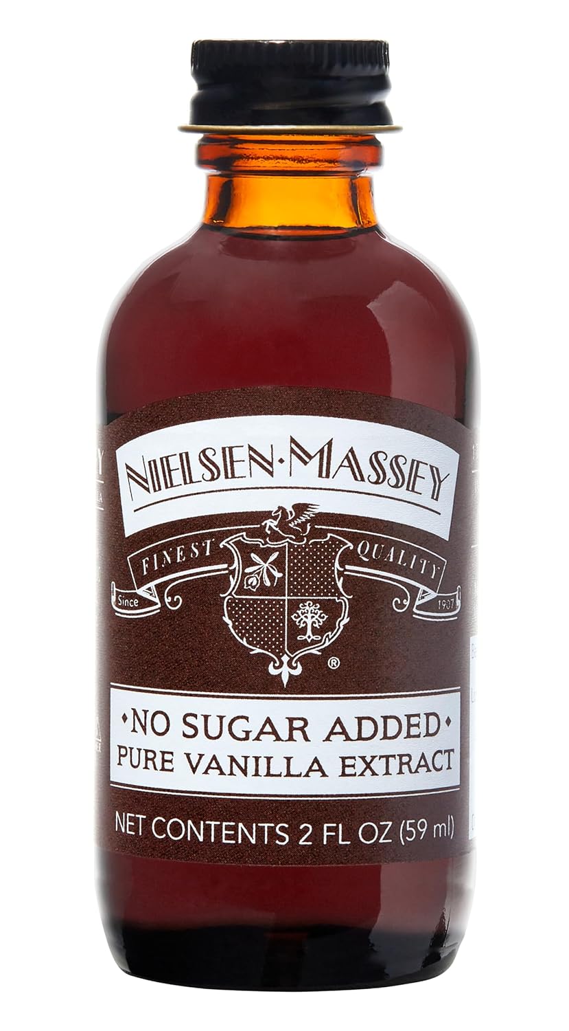 Nielsen-Massey No Sugar Added Pure Vanilla Extract for Baking and Cooking, 2 Ounce Bottle