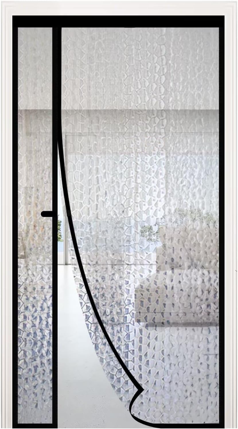 RELIANCER Magnetic Thermal Insulated Door Curtain,Waterproof EVA Door Cover,Left Right Side Opening,Fit Doors Size 38"x82",Self-Closing Insulated Doorway Curtain,Patio Auto Close Thermal Doors Screen