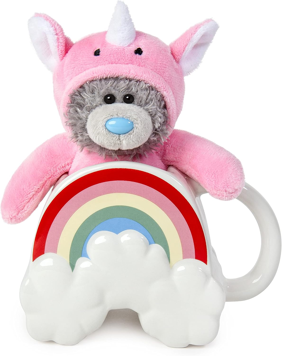 Me To You Bear Rainbow Shaped Mug & Unicorn Plush Gift Set, Pink, White, Ceramics