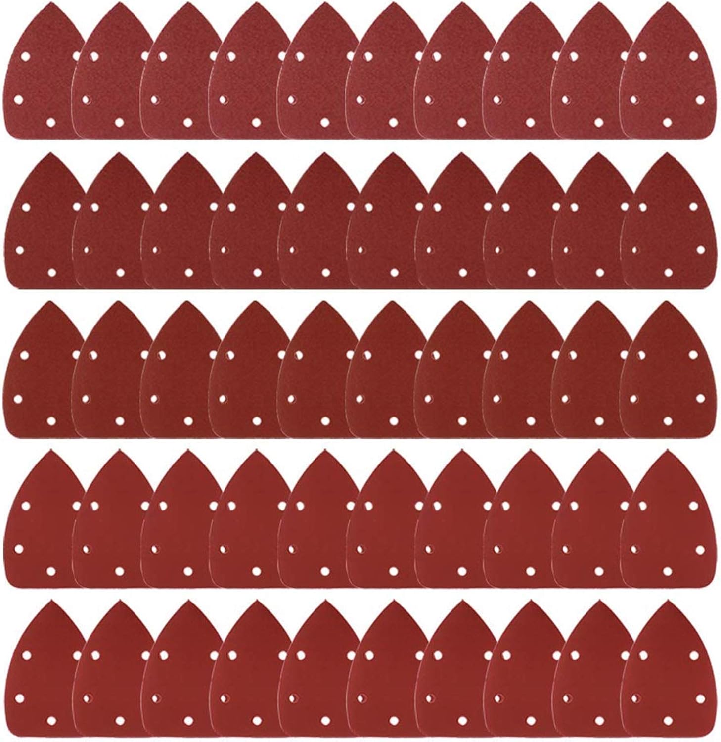 Coceca Mouse Detail Sander Sandpaper Sanding Paper Assorted Sanding Pads 40 80 120 180 240 Grits (50pcs Mouse Sandpaper)