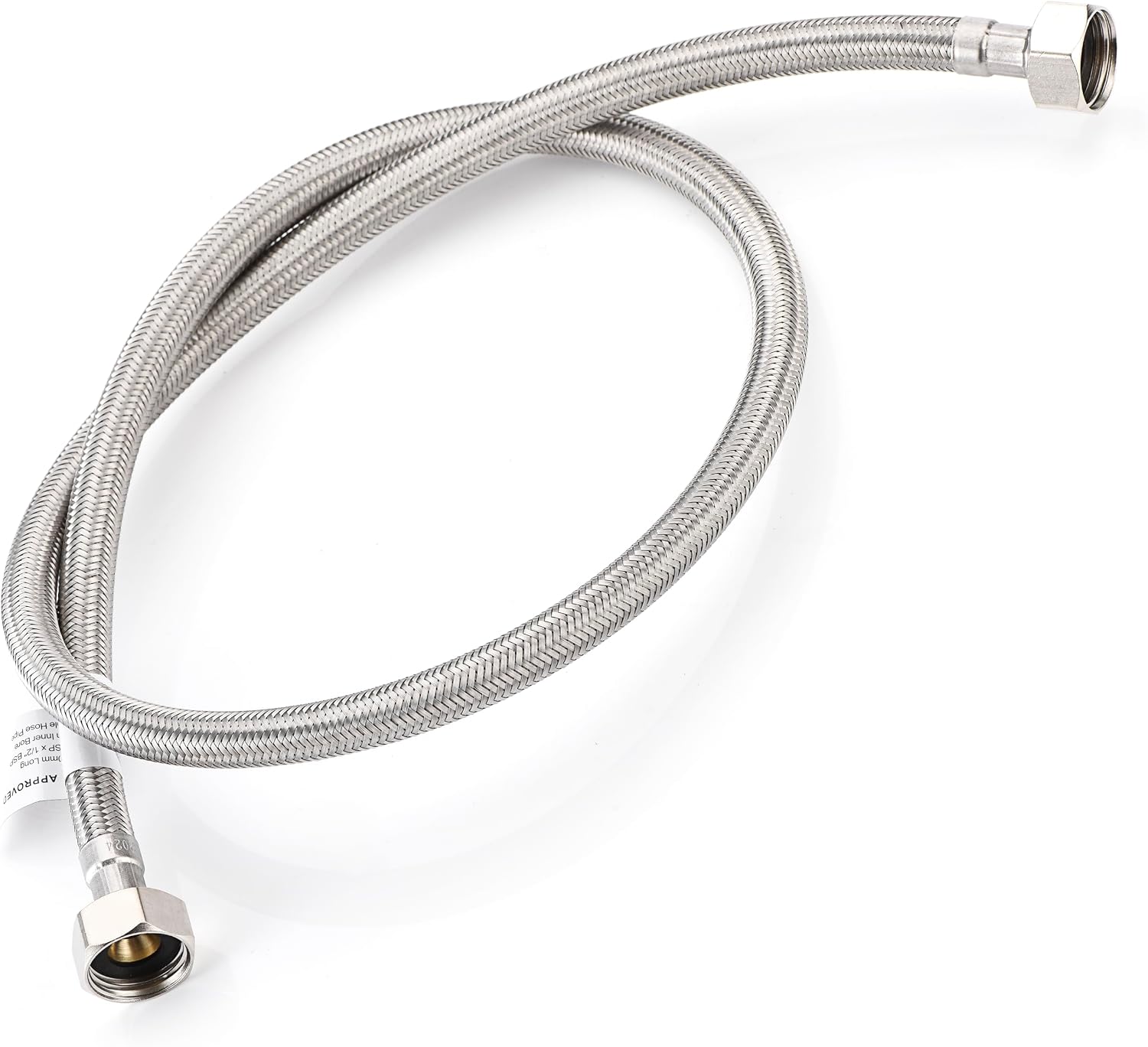1x WRAS Approved Flexible Pipe 1/2 x 1/2 BSP (900mm | 4 Lengths Available) Fitting for Bathroom, Kitchen, Toilet Taps – Durable, Leak-Free, High-Pressure Hot and Cold Water Connector