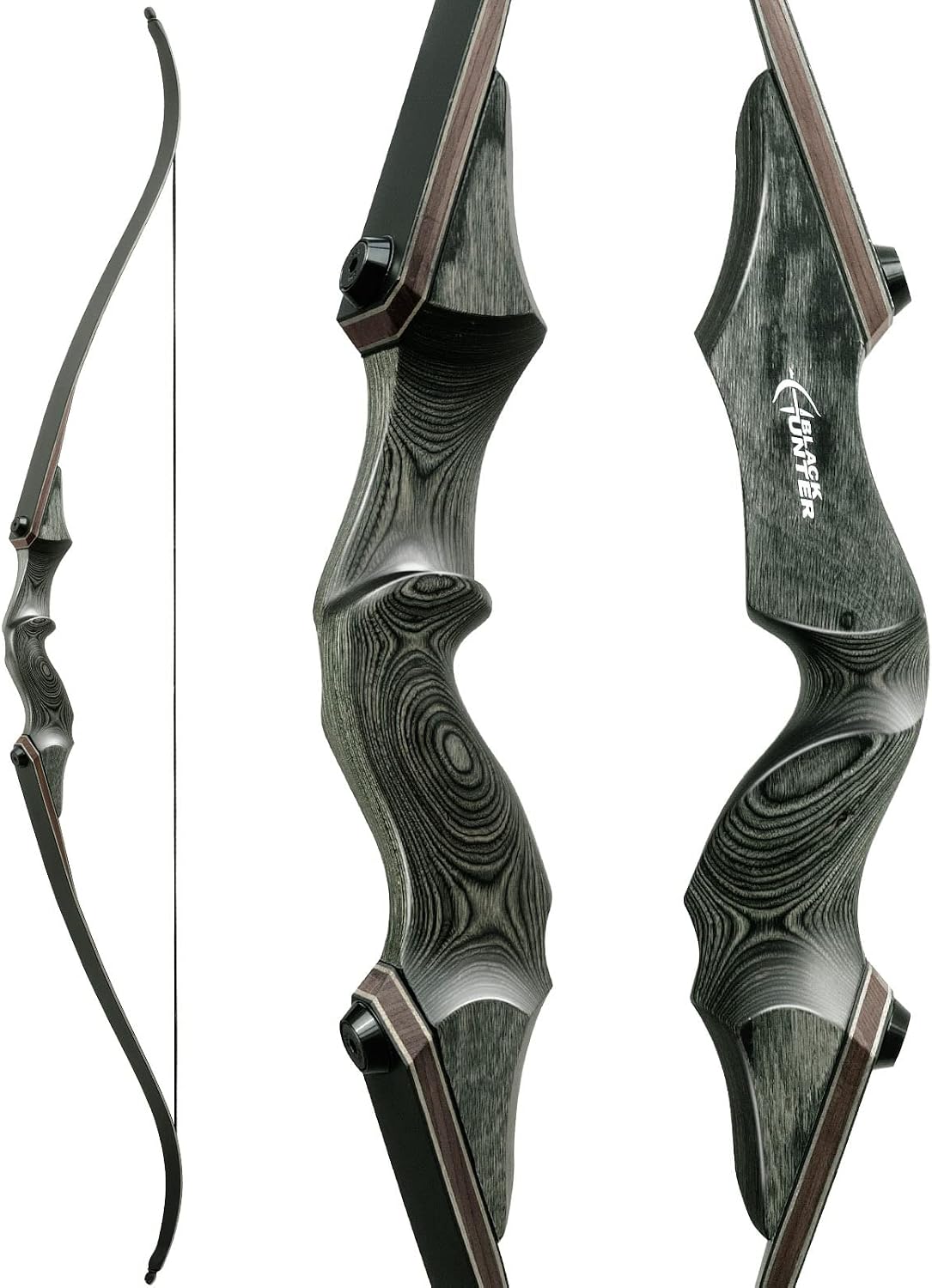 Obert Original Black Hunter Takedown Recurve Bow 60Inch 20-60lbs