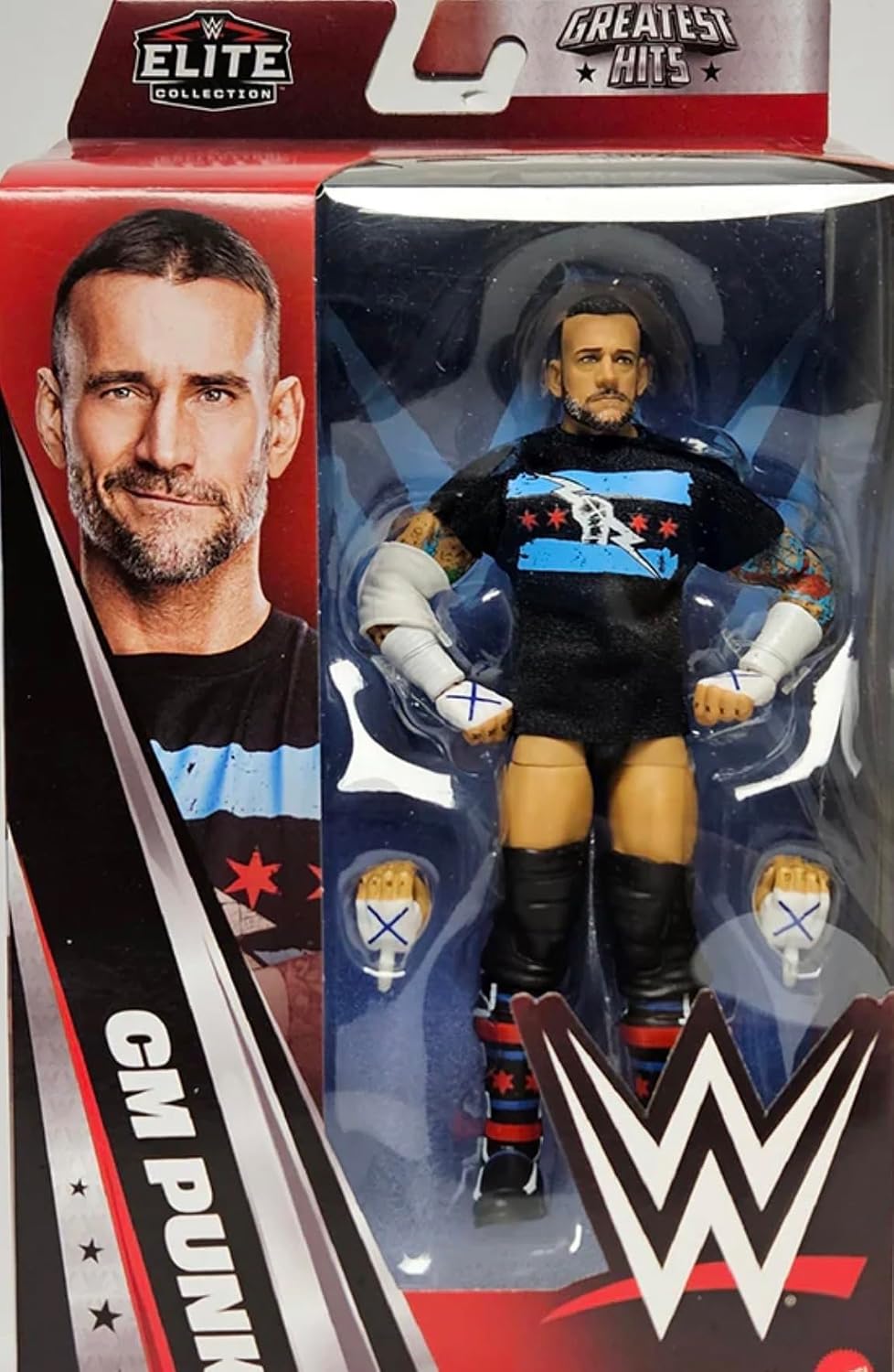 CM Punk WWE Elite Collection Greatest Hits Series #11Action Figure 6-inch Collectible Superstar with 14 Articulation Points Life-Like Look