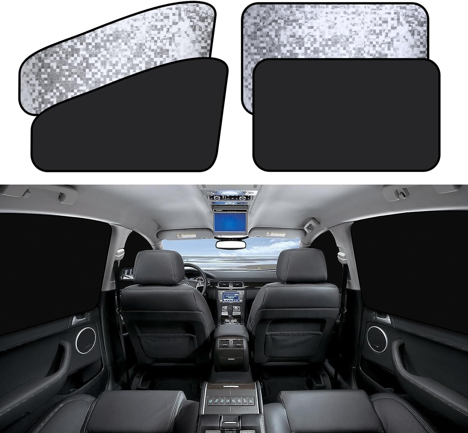 ZATOOTO Magnetic Side Window Sun Shade, Car Window Covers, Heat Reflective