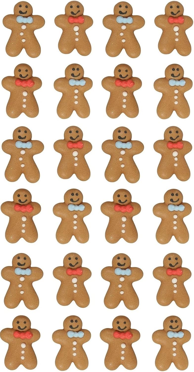 Abacus Cards Gingerbread Men Edible Cake Cupcake Decorations x24 (429)