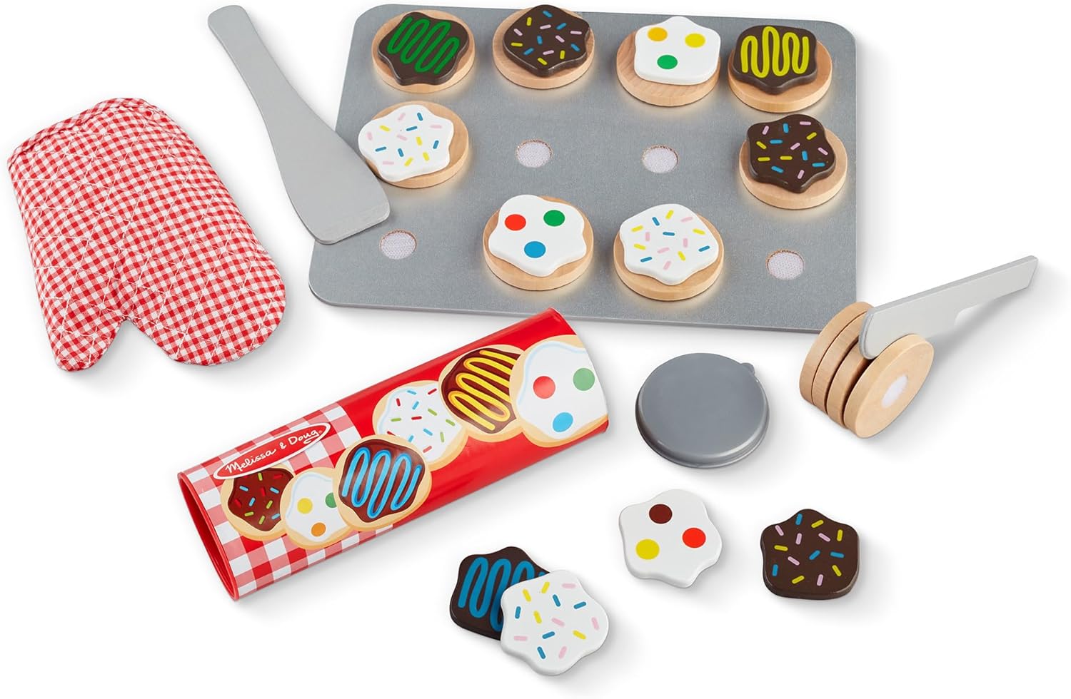 Melissa & Doug Wooden Cookie Set | Pretend Play | Play Food Toy Age 3+ for Kids | 3+ | Gift for Boy or Girl