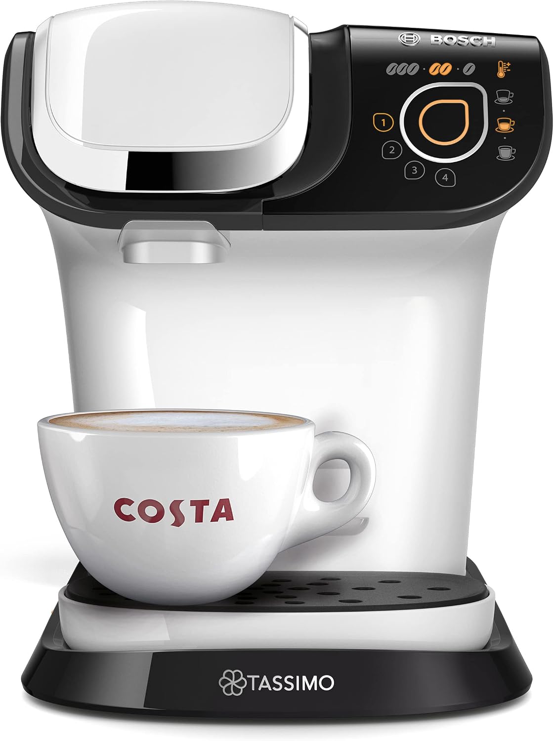 Tassimo TAS6504GB Bosch Way 2 Coffee Machine, Plastic, 1500 W, 1.3 liters, White