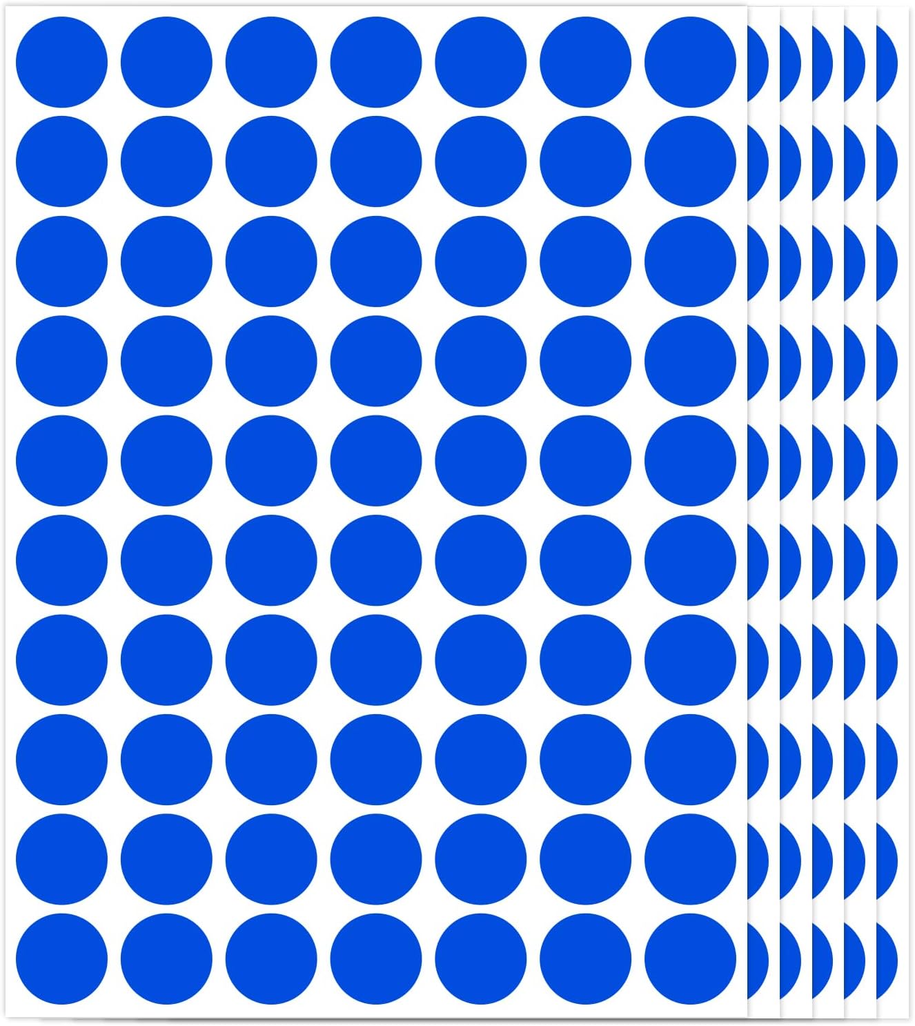 1400 PCS Blue Circle Dot Stickers 3/4" Round Color Coding Label Stickers