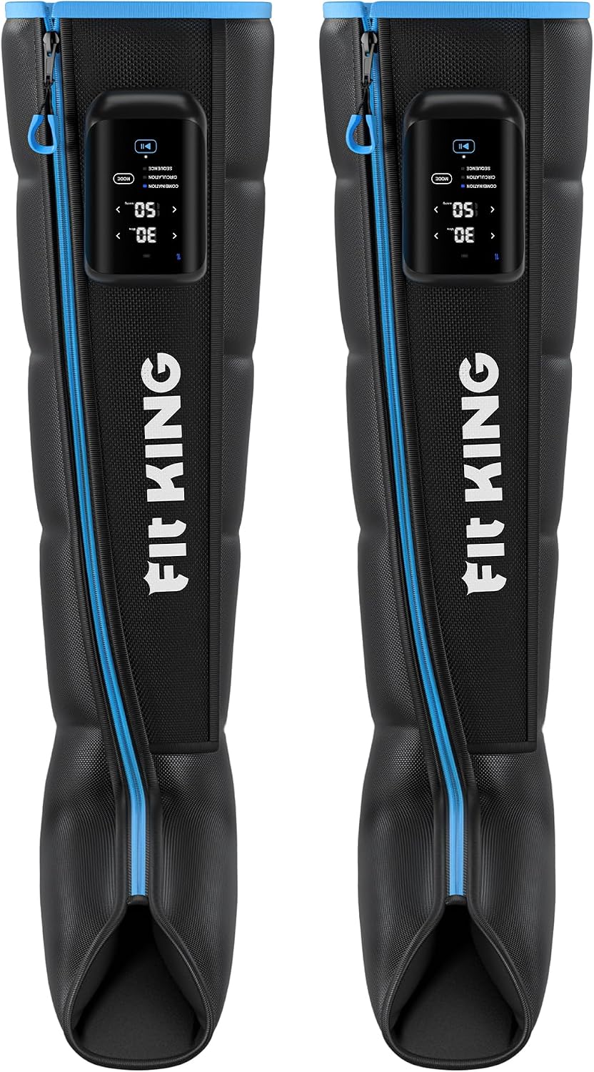 FIT KING Cordless Air Compression Recovery System, All-in-one Leg Massager
