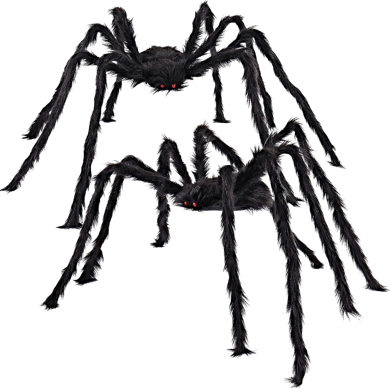 JOYIN Giant Halloween Spider Decorations - 60''/160cm Black Hairy Prop for Indoor Outdoor Scary Haunted House Party and Yard