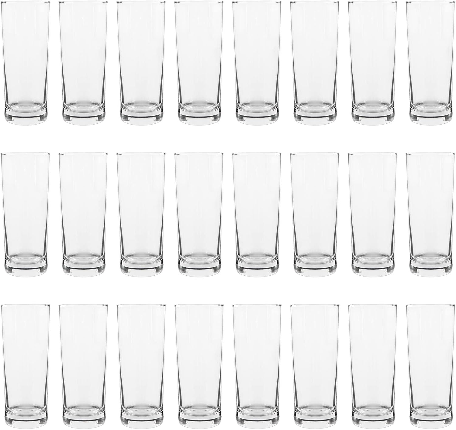 24x 360ml Classic Highball Glasses - Gift Short Kitchen Cocktail Tumbler Drinking Glass Whiskey Water Juice Barware Set - Dishwasher Safe - by Argon Tableware
