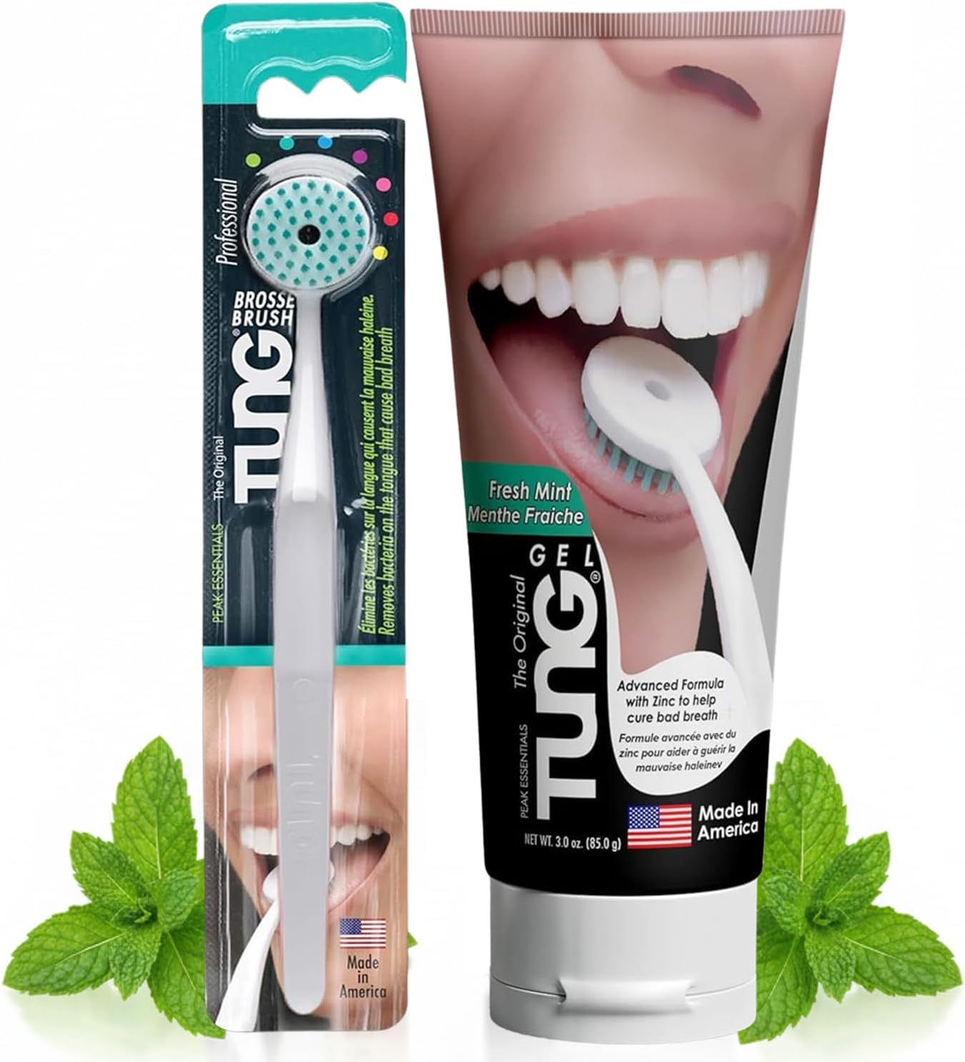 Tung Brush and Gel Tongue Cleaner Starter Pack
