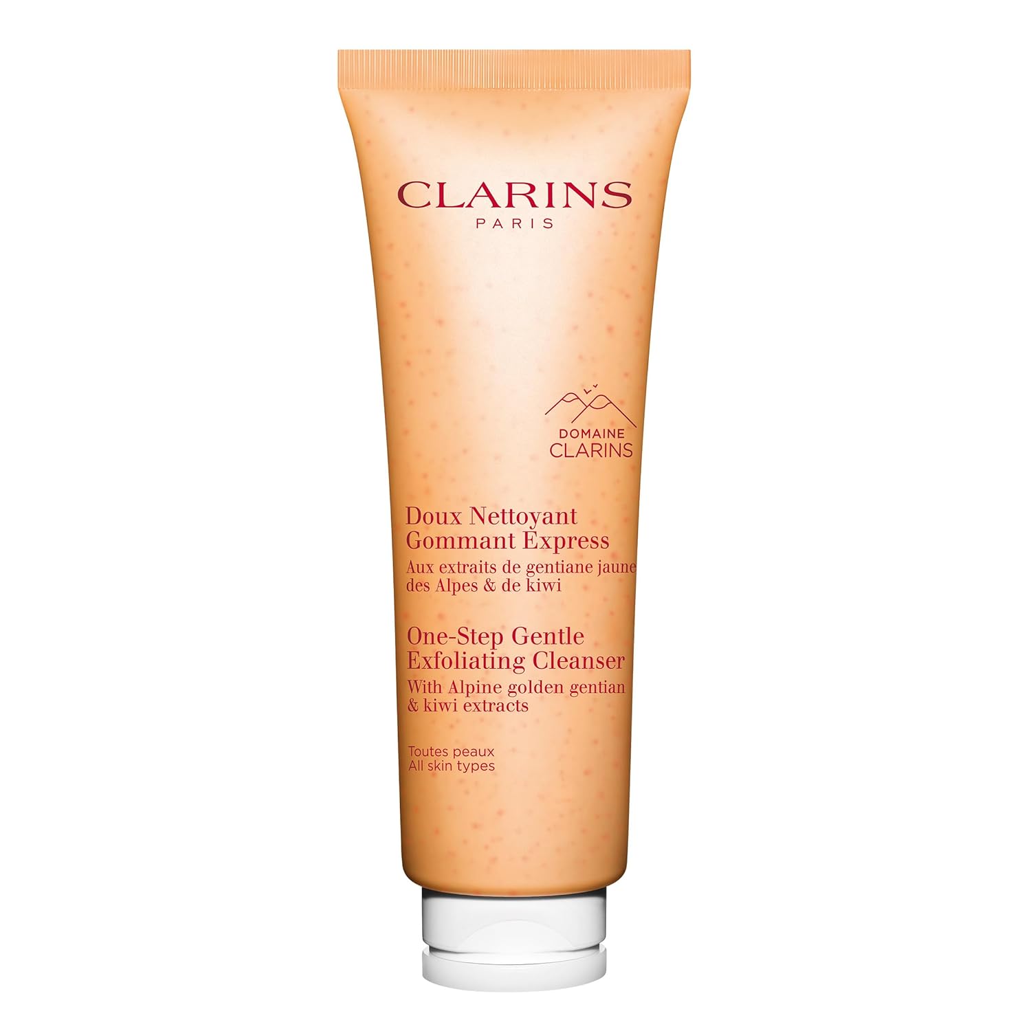 Clarins NEW One-Step Gentle Exfoliating Cleanser | 3-In-1 Cleanser, Makeup Remover and Exfoliator | Boosts Radiance | Plant-Based Exfoliating Beads | All Skin Types | 4.3 Ounces