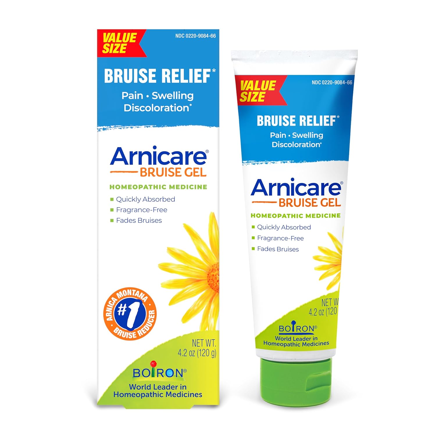 Boiron Arnicare Bruise Gel for Pain, Inflammation or Swelling, Soreness, and Discoloration - Non-greasy and Fragrance-Free - 4.2 oz