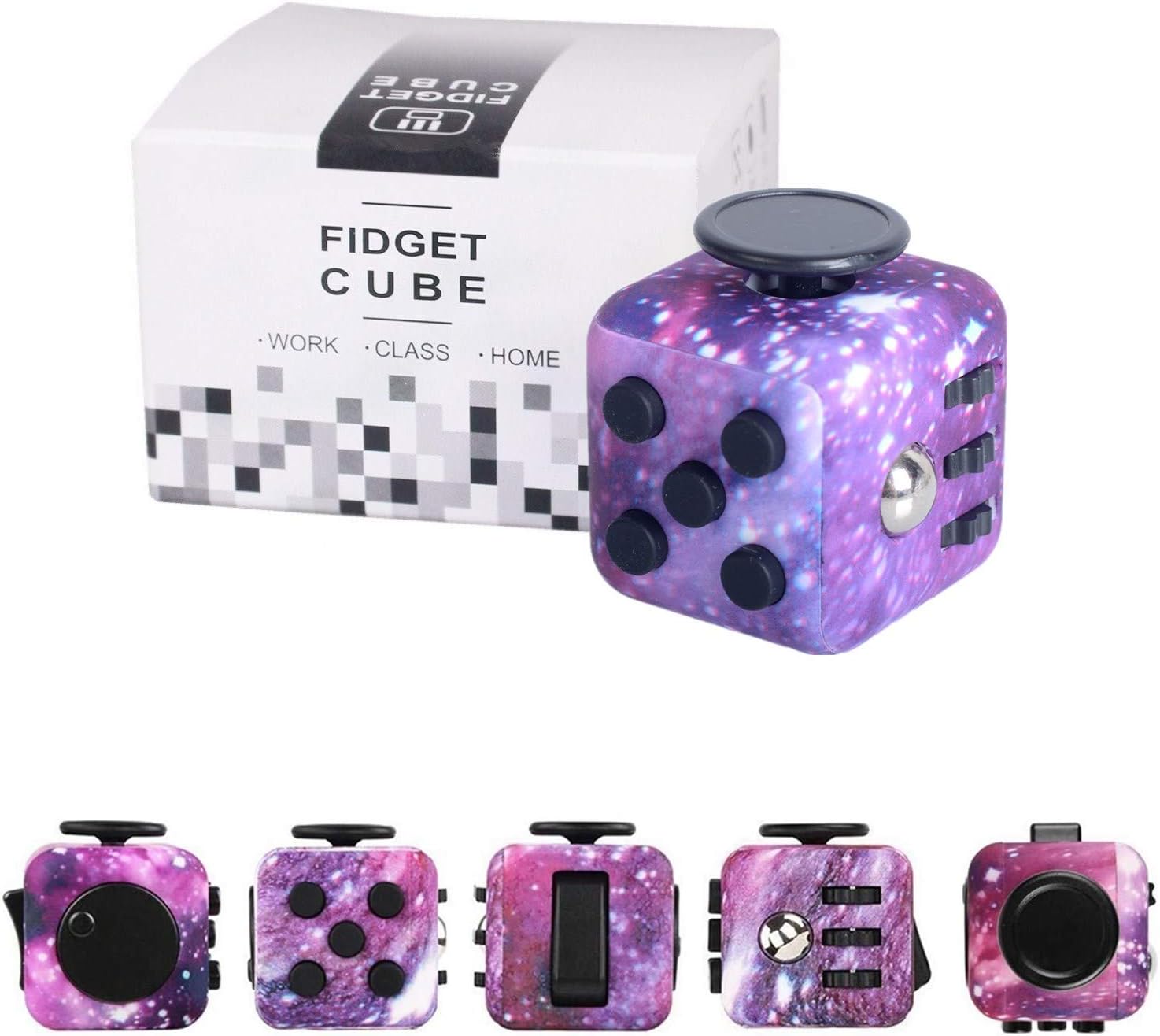 Yetech Galaxy Fidget Toy Cube Toy with Click Ball, Anti-Stress/Anti-anxiety Fidget Toys for Children, Teen, Student, Adult Stress Reliever