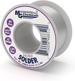MG Chemicals - 4885-227G 4885 63/37 Rosin Core Leaded Solder, 0.032" Diameter, 1/2 lbs Spool