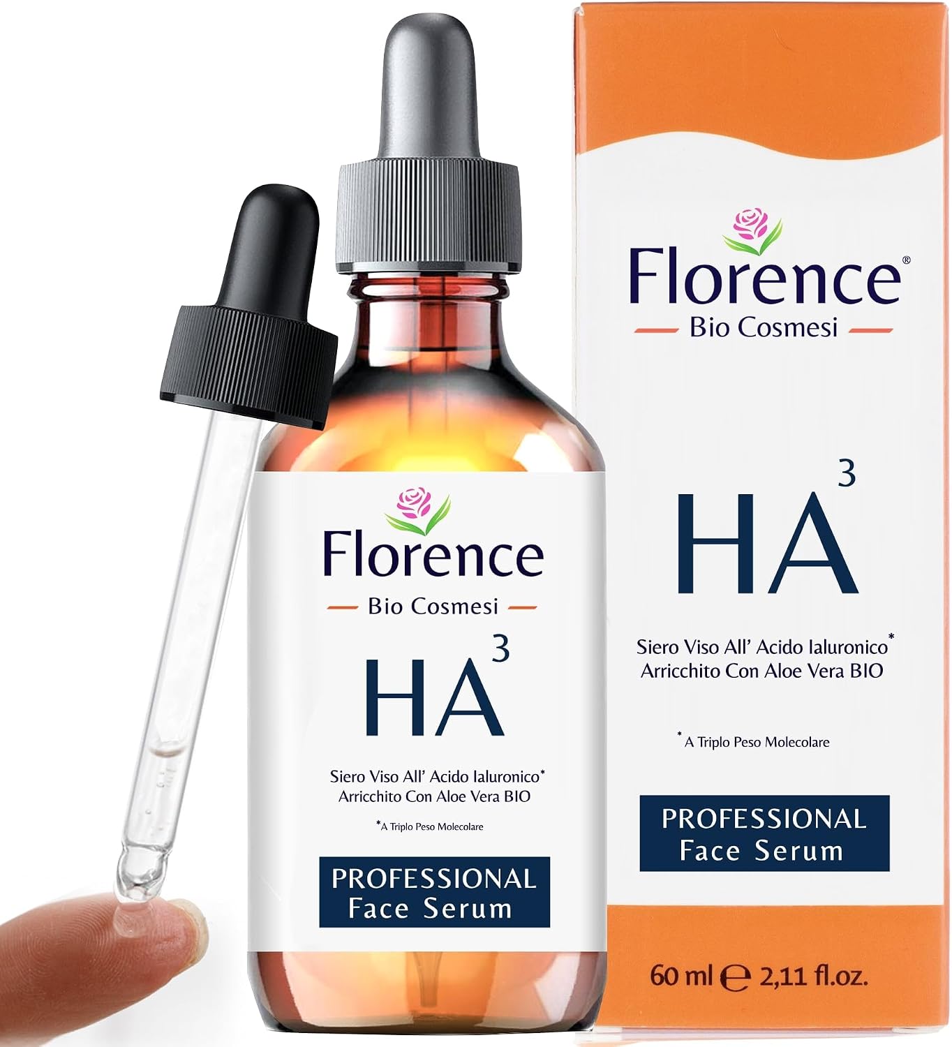 2.11 oz. Organic Hyaluronic Acid Face Serum. Anti-Aging Moisturizer for Hydrating, Brightening, Plumping & Smoothing Skin. Vegan Skincare Face Serum with Niacinamide, B5 & Vitamin C for All Skin Types