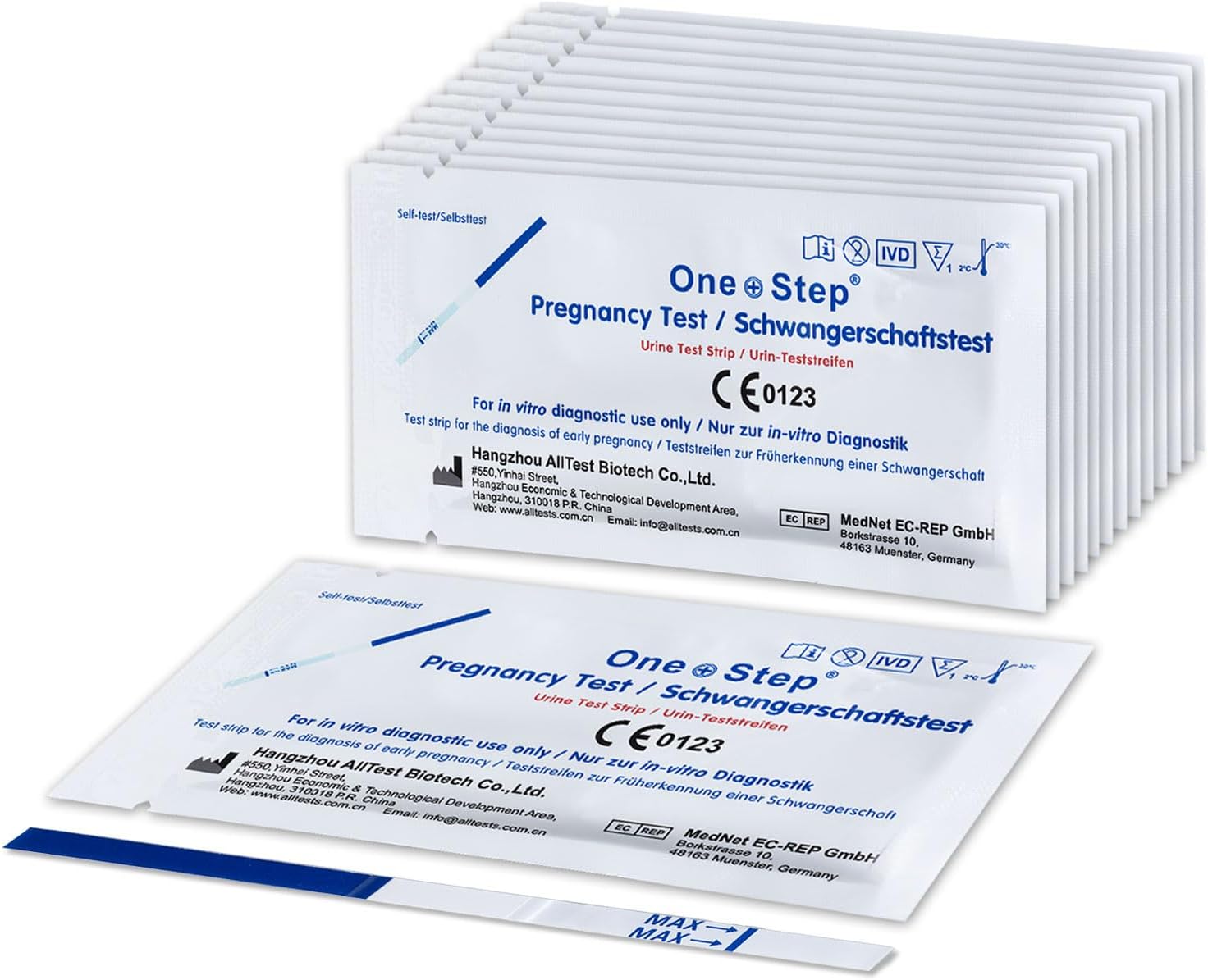 15 x Ultra Early - 10mIU Wide Width 3.5mm Pregnancy Test Strips (Tests up to 6 Days Earlier)