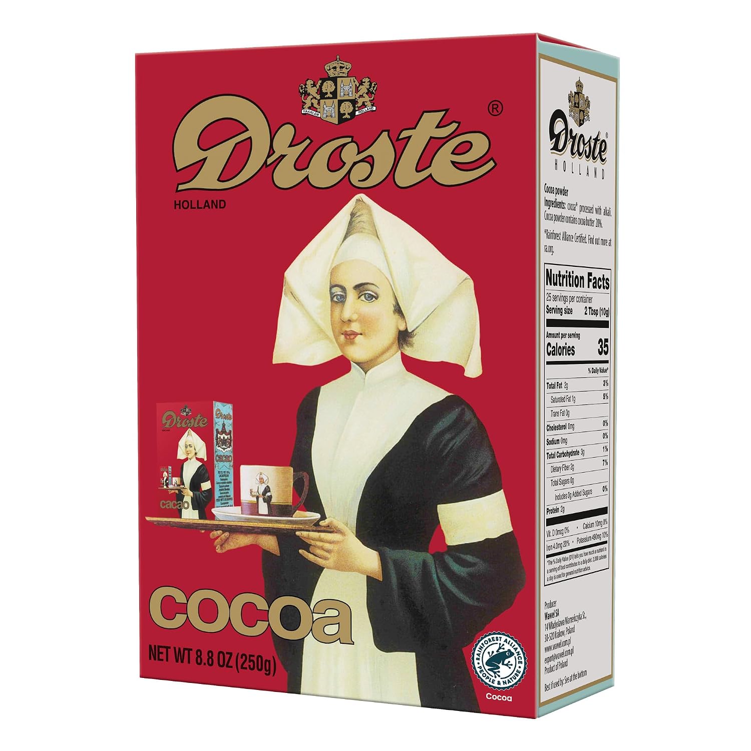 Droste Cocoa Powder, Dutch Processed, 8.8 Ounce