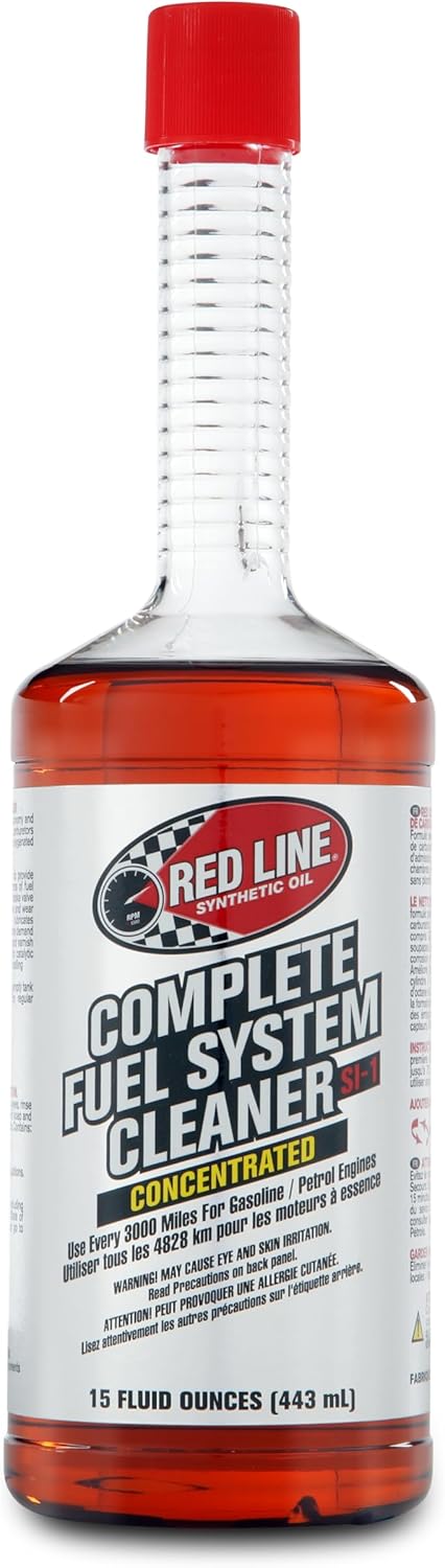Red Line (60103 Complete SI-1 Fuel System Cleaner - Gas and Injector Additive Treatment - 15 Oz Bottle