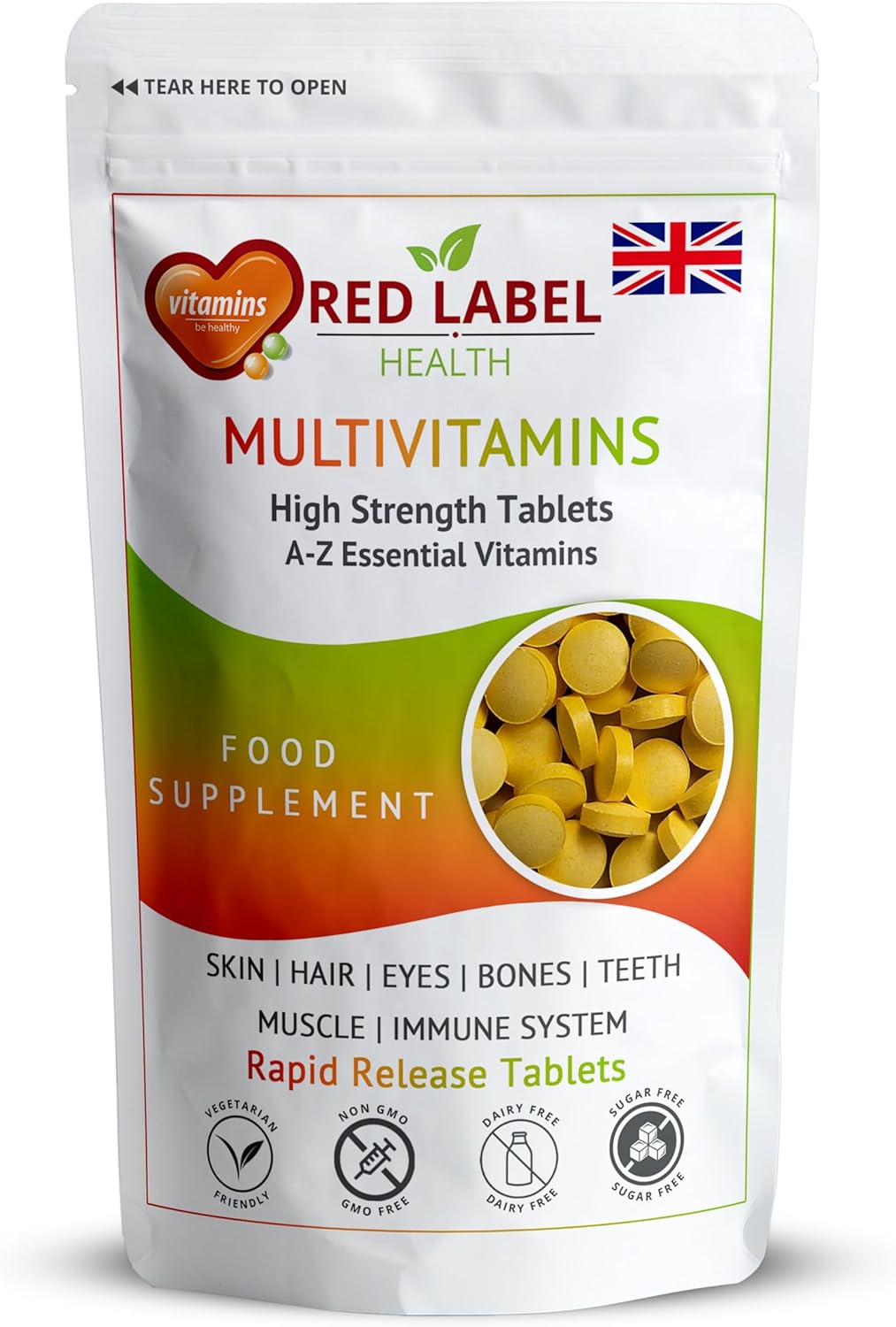 Multivitamin Tablets for Men & Women, 200 Tablets (6+ Months Supply), A-Z Multivitamins, Essential High Strength Supplement for Immune Support, One a Day Multivitamins