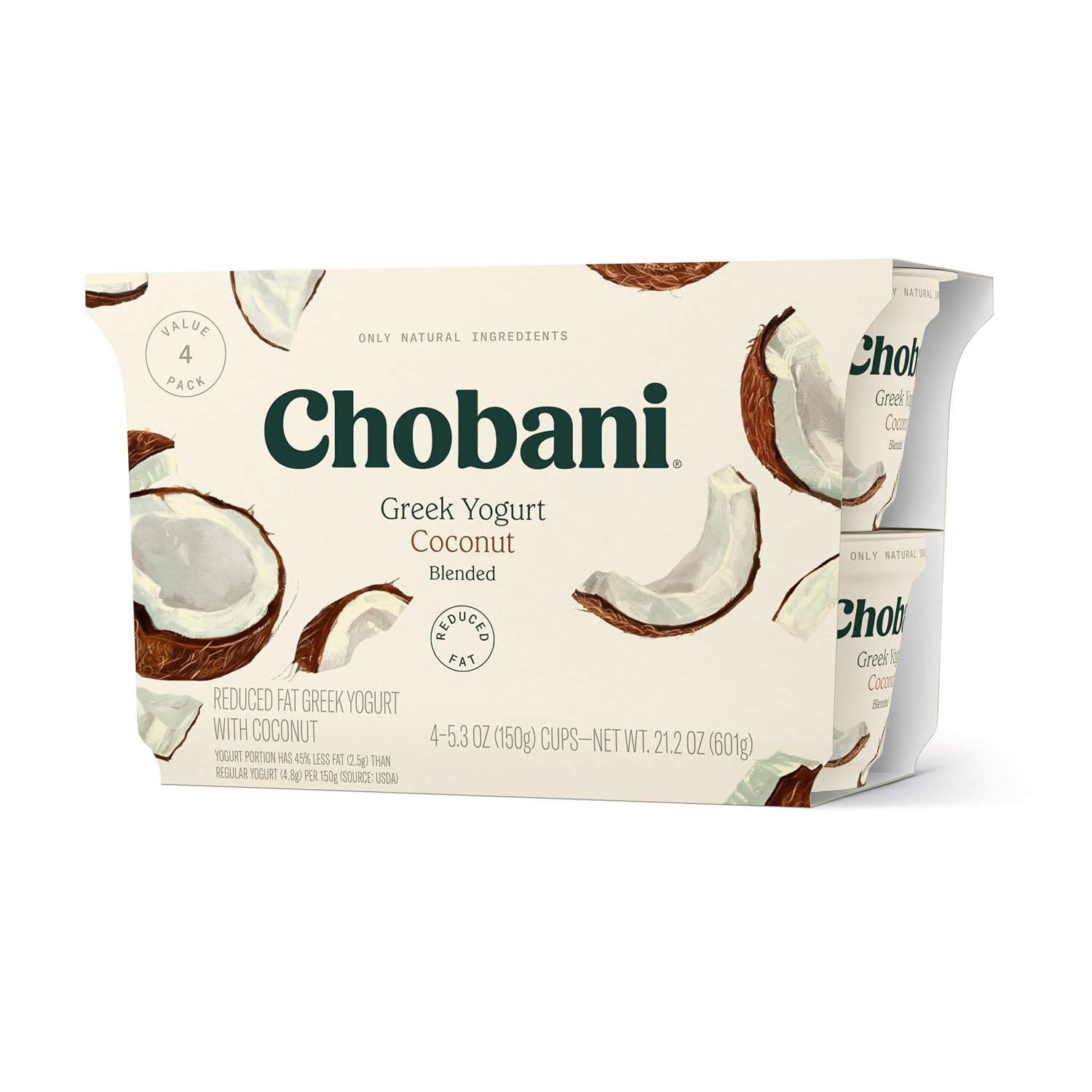 Chobani® Low-Fat Greek Yogurt Coconut Blended 5.3oz 4-pack