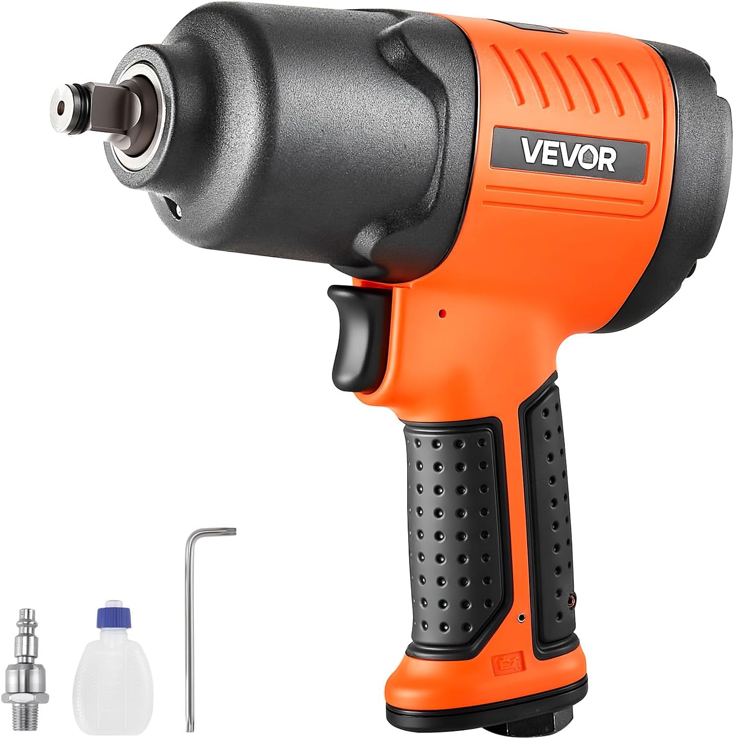 VEVOR Air Impact Wrench, 1/2" Drive Pneumatic Impact Wrench Up to 1100 ft-lbs Reverse Torque, 7500RPM 4-Speed Adjustable & Lightweight Pneumatic Gun for Auto Repairs and Maintenance