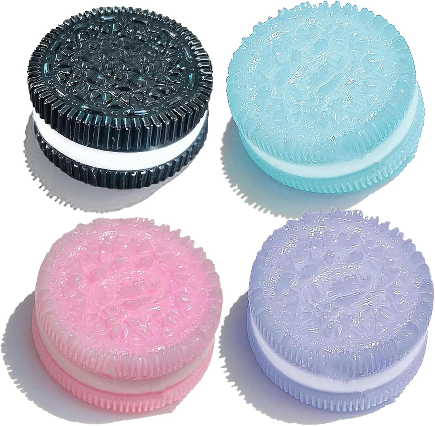 Taba Squishy, 4PCS Fufu Squishy Biscuit Stress Relief Toy Squishy Fidget Toys for Squishy Pinching Biscuit Simulation Toy Decompression Toy for Adults Kids Age 3+