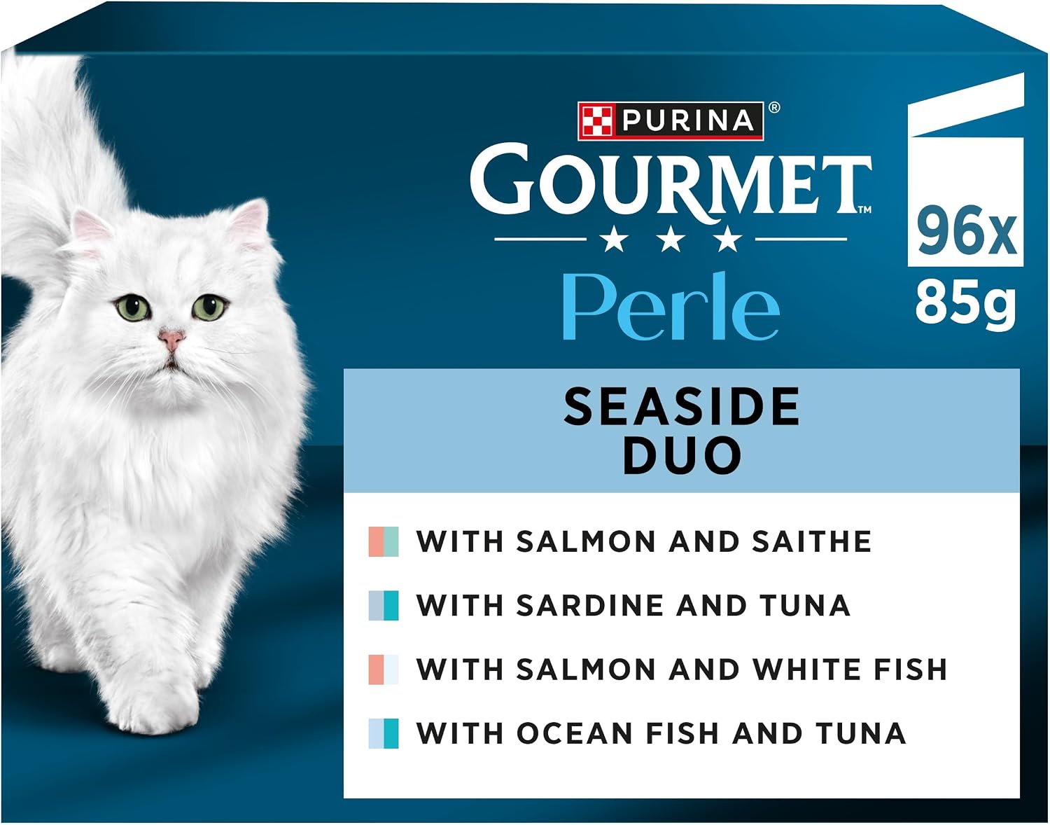 GOURMET Perle Seaside Duo Wet Cat Food in Gravy 96x85g Pouches