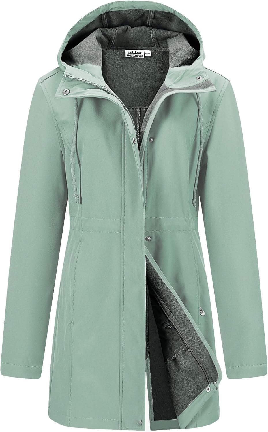 Outdoor Ventures Softshell Jacket Ladies Rain Jacket Functional Rain Coat Windbreaker Waterproof Hiking Jacket Breathable Outdoor Jacket with Hood for Spring Fall Winter