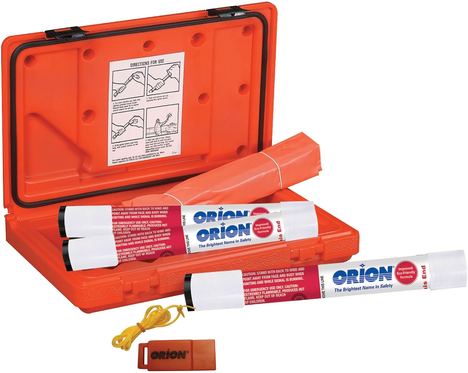 Orion 234 Locator Plus 3 Signal Kit with Whistle & Flag in Floating Case
