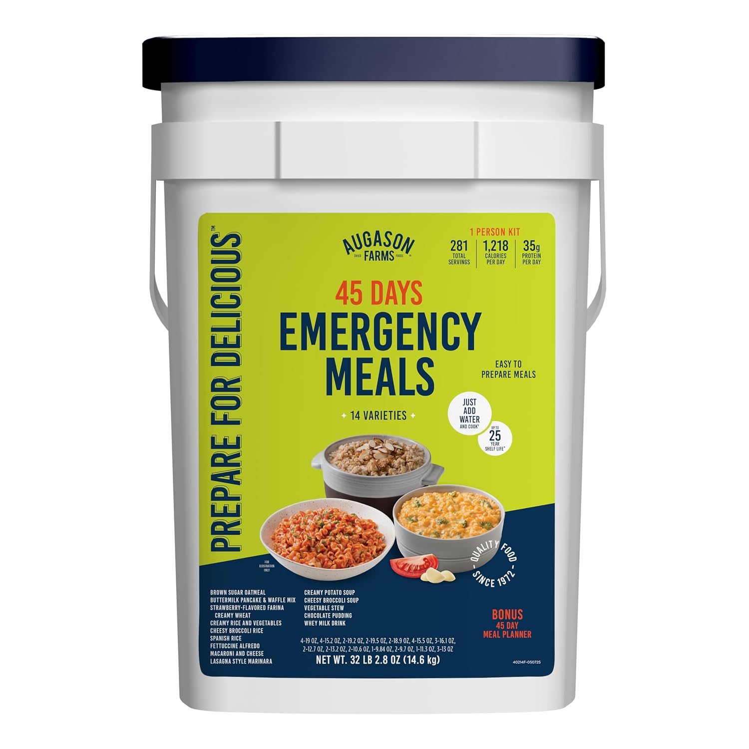 Augason Farms One Person 45 Day 281 Servings