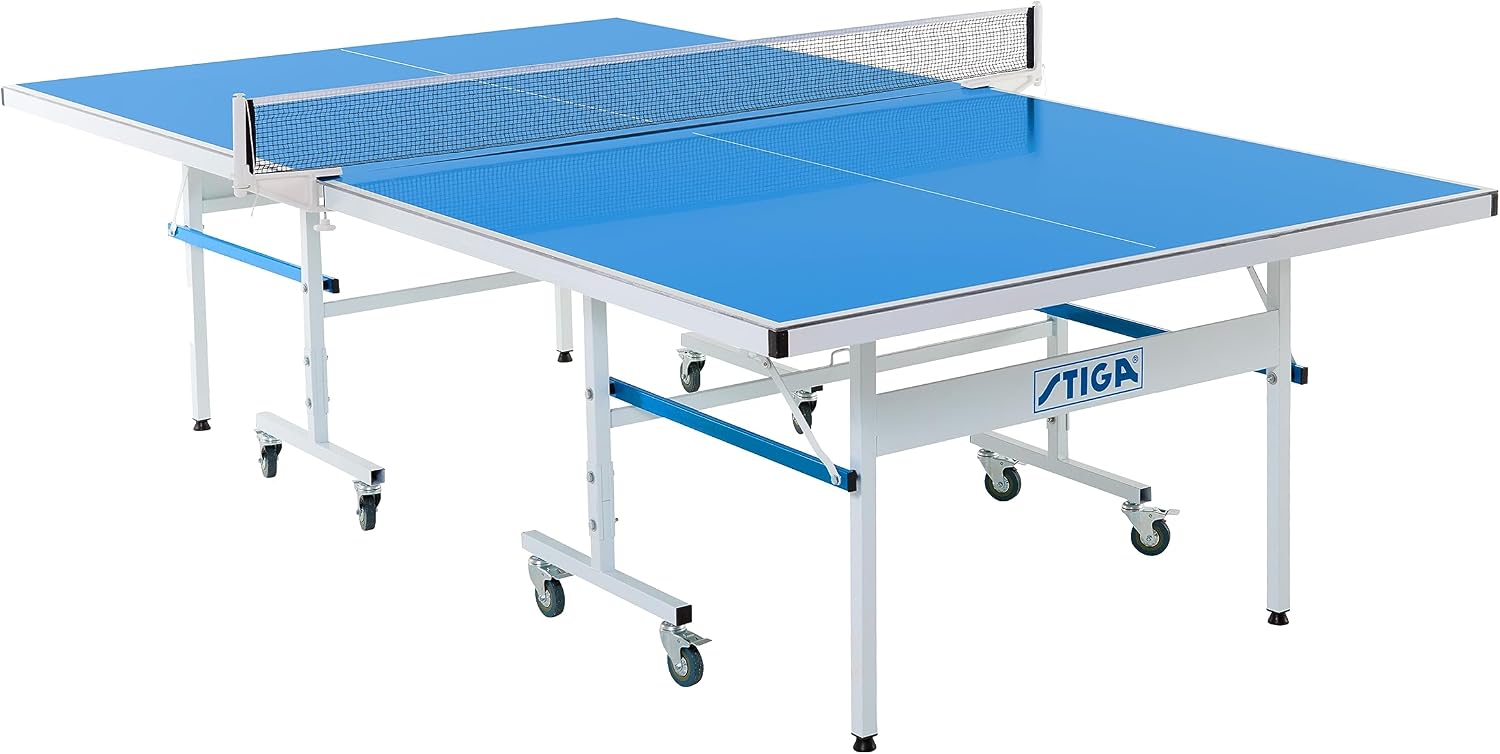 STIGA Outdoor Table Tennis Table – All-Weather Waterproof Aluminum Ping Pong Table with Net & Post, QuickPlay Assembly, 108" L x 60" W x 30" H