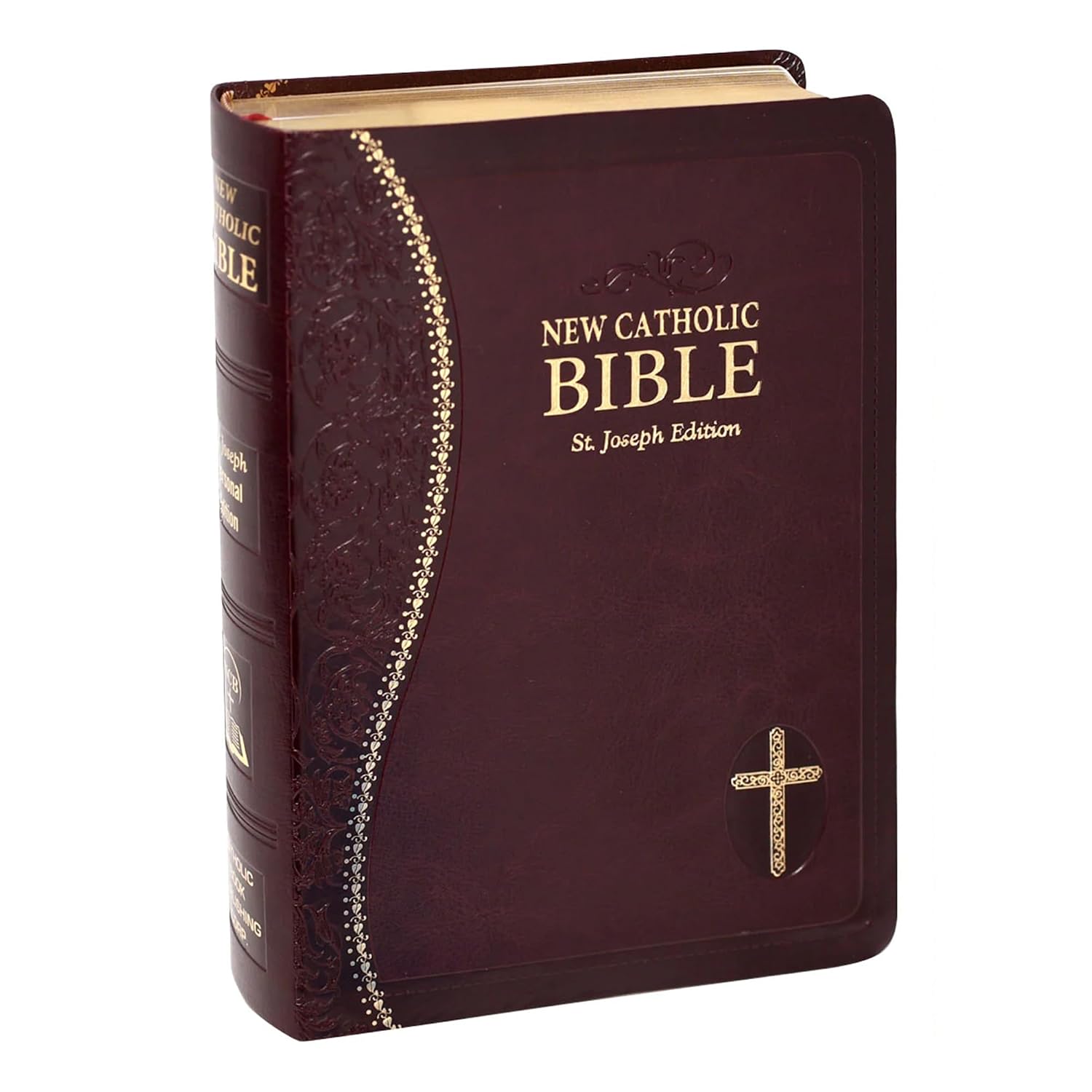 New Catholic Bible Medium Print Dura Lux (Burgundy) Catholic Book Publishing Corp.